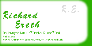 richard ereth business card